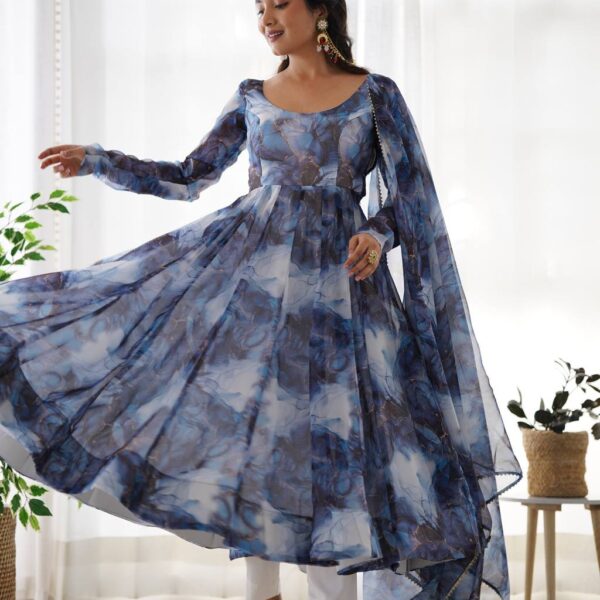 Pure Soft Organza Silk Anarkali