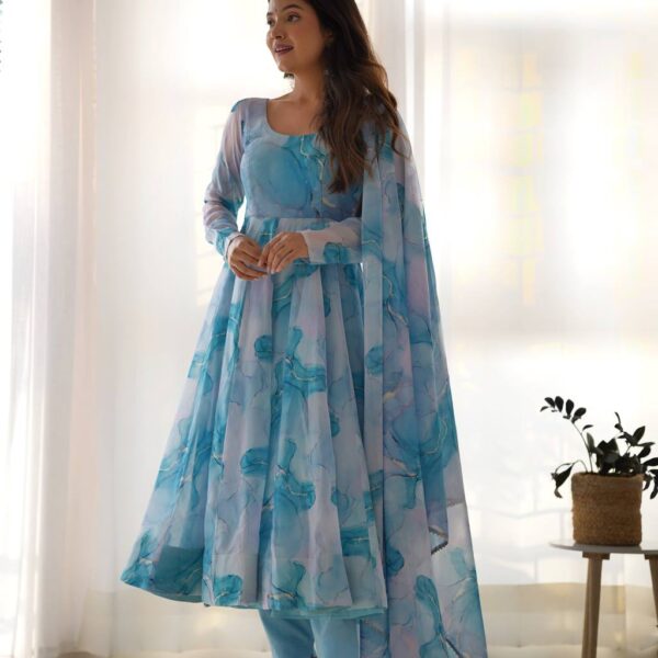 Heavy Pure Soft Organza Silk Anarkali