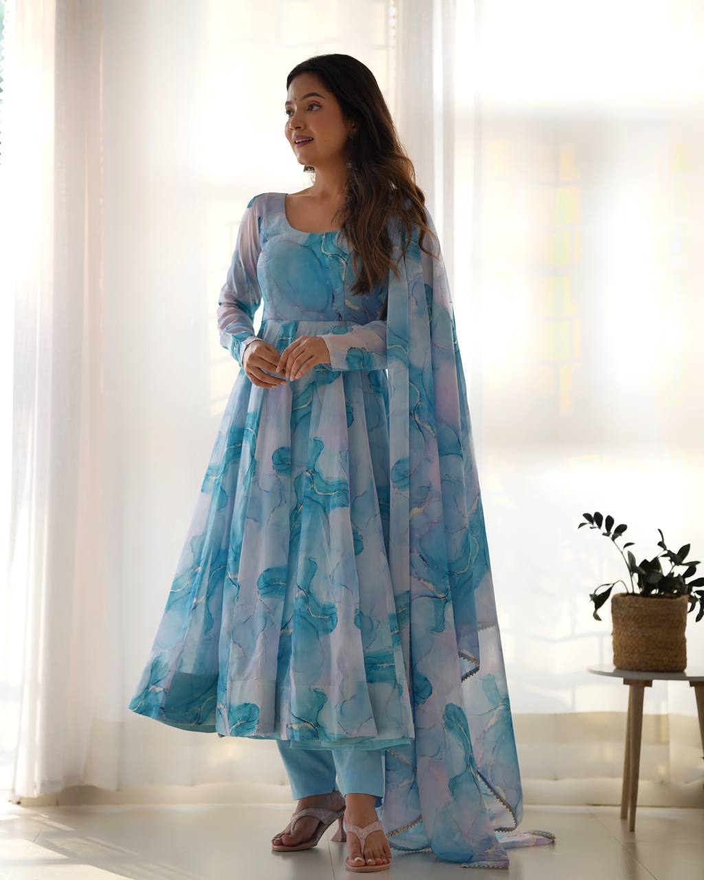 IMG_20251116_124208_025 Heavy Pure Soft Organza Silk Anarkali - Image 1