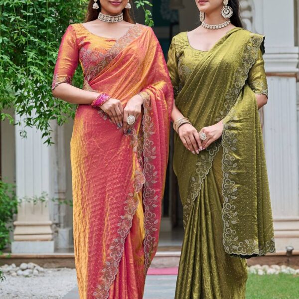 Pure Heavy Fendy Silk Saree