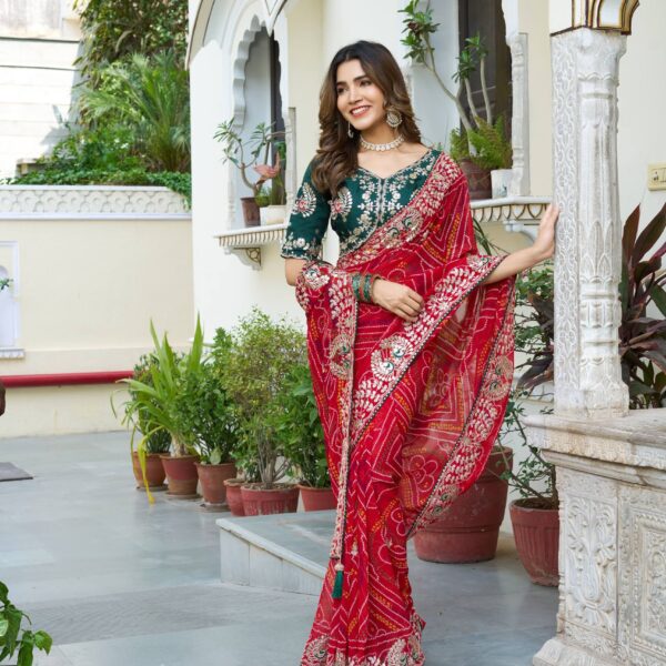 New Heavy Bandhrej Saree